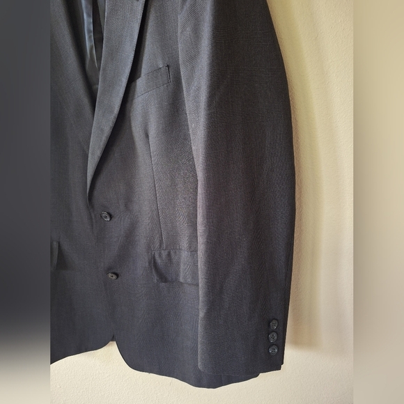 Brooks Brothers Suit Jacket 42R Blue/Gray Wool Check Print  Makers USA - Picture 6 of 9
